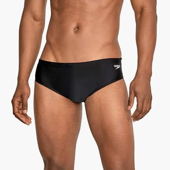 Speedo Men's Swimsuit Brief Powerflex Eco Solid Adult, Size 32 - Picture 1 of 5